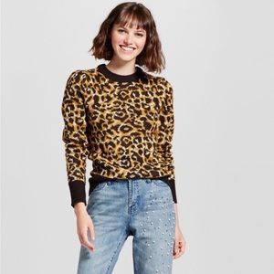 Who What Wear Leopard Print Sweater